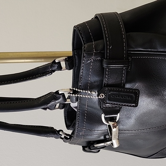 COACH Y2K HAMPTON Smooth LEATHER SHOULDER BAG HANDBAG Style N. F11199 - Picture 6 of 16